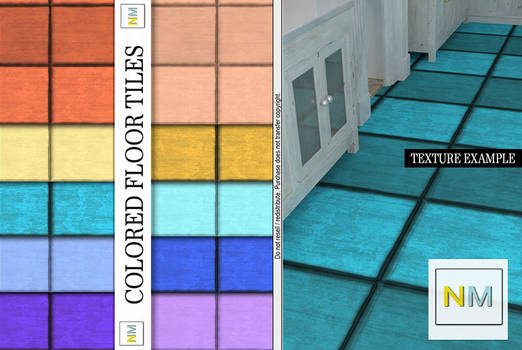 Seamless Textures Colored Floor Tiles