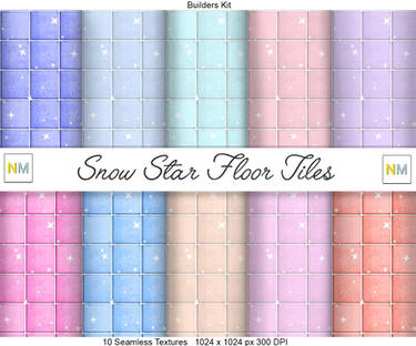 Seamless Textures Snow Star Floor Tiles