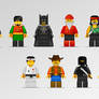 Lego People in Pixel Art Style