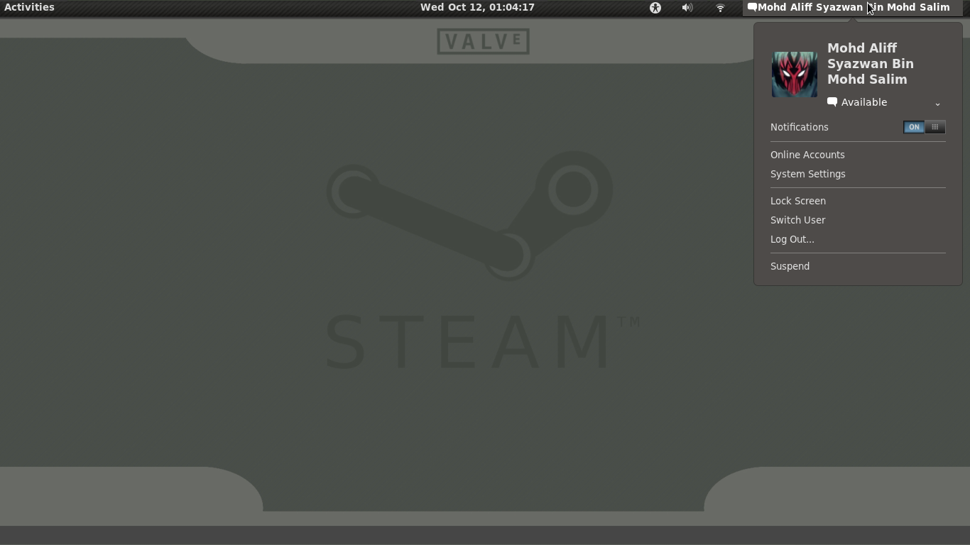 Gnome-Shell: Steam Updated