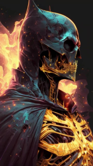 Batman as Ghost rider-1