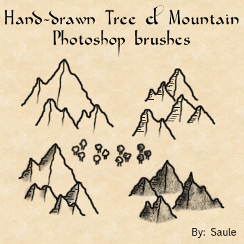 Mountain and Tree brushes