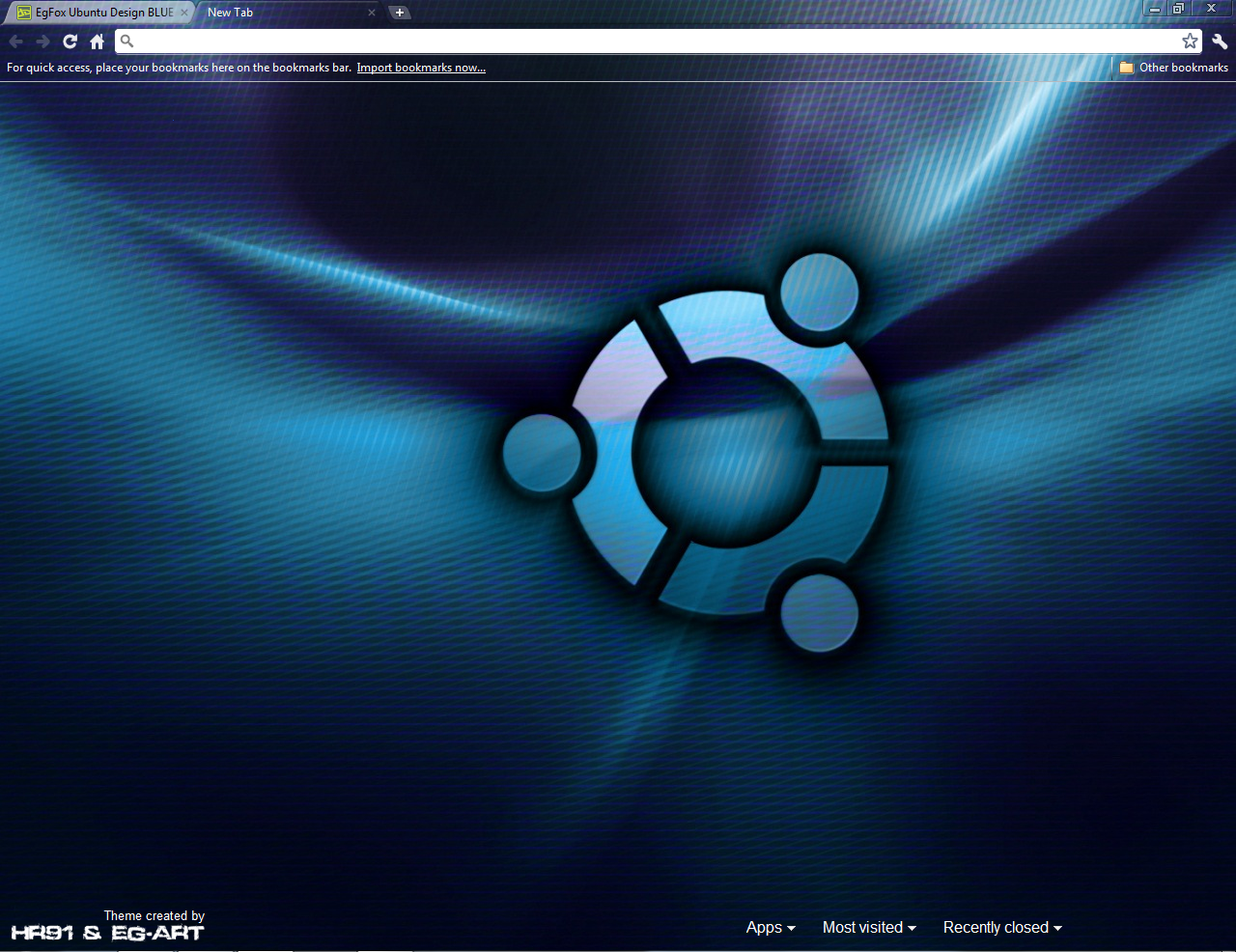 Ubuntu Design BLUE Eg-Art