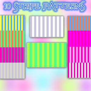 Pack of 10 stripes