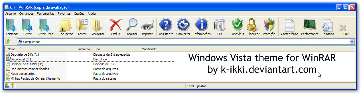 Windows Vista theme for WinRAR