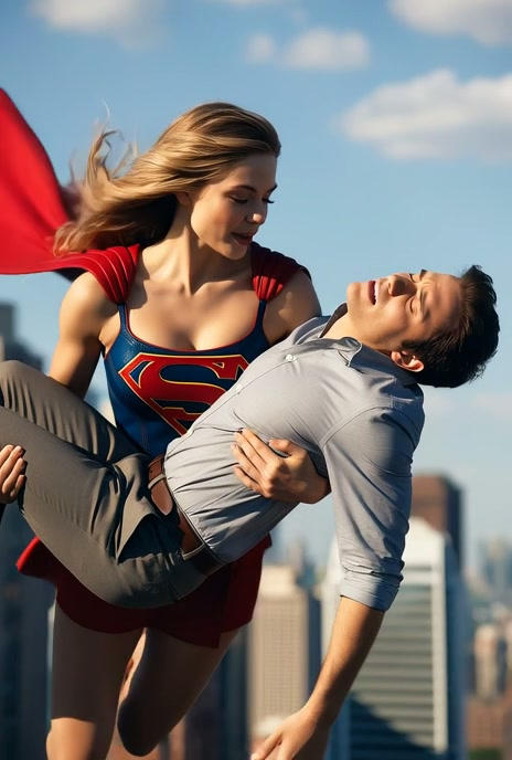 FM Supergirl saves man by AttackingFlair on DeviantArt