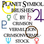 Planet Symbol Brushes by crimsonvermil-stock