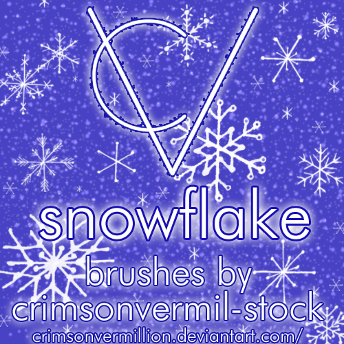 Hand Drawn Snowflake Brushes by crimsonvermil-stock