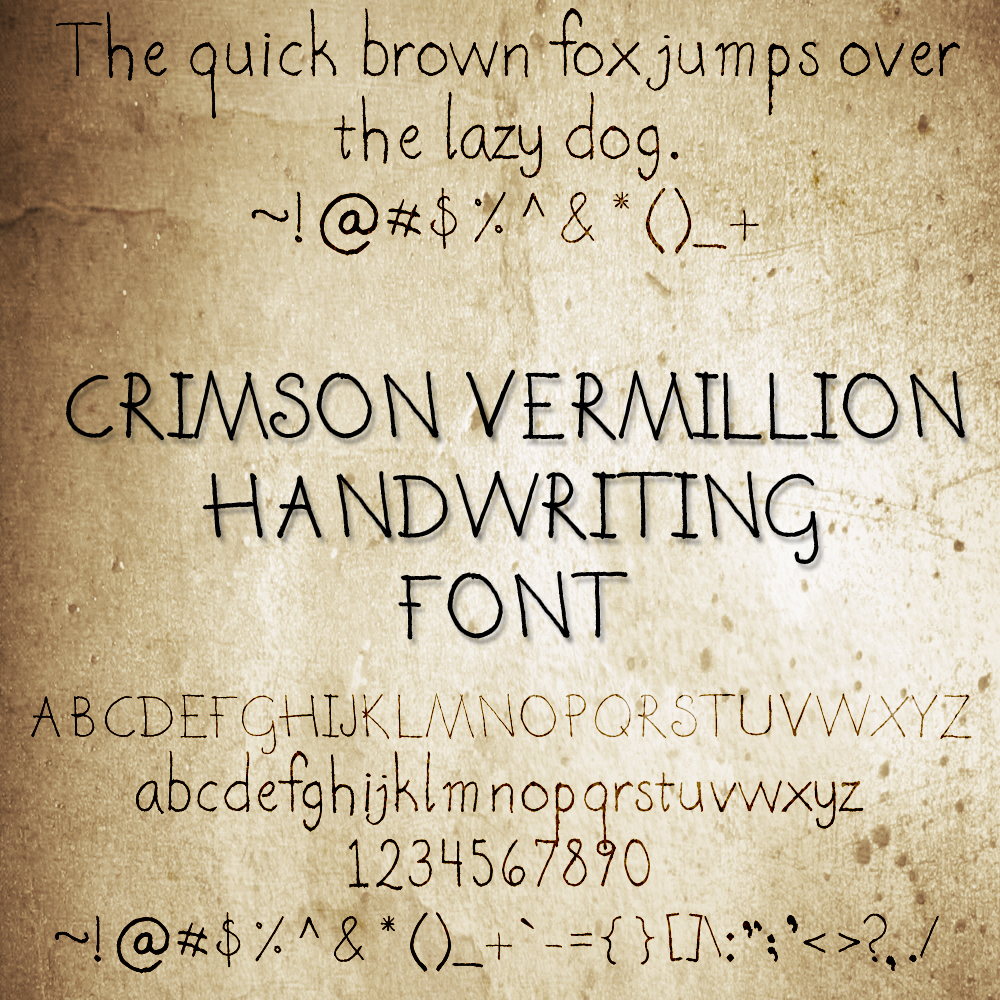 CrimsonVermillion Font