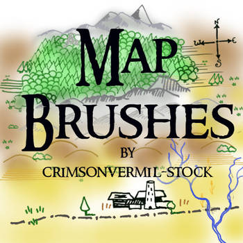 Map Symbols by crimsonvermil-stock
