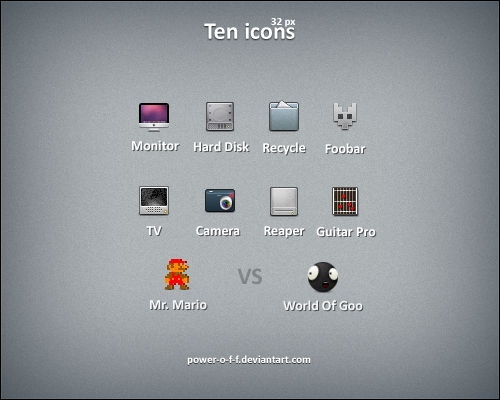 Ten Icons by Power-O-F-F on DeviantArt