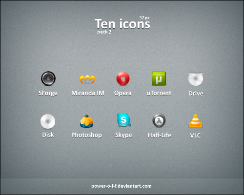 Ten Icons pack2 by Power-O-F-F