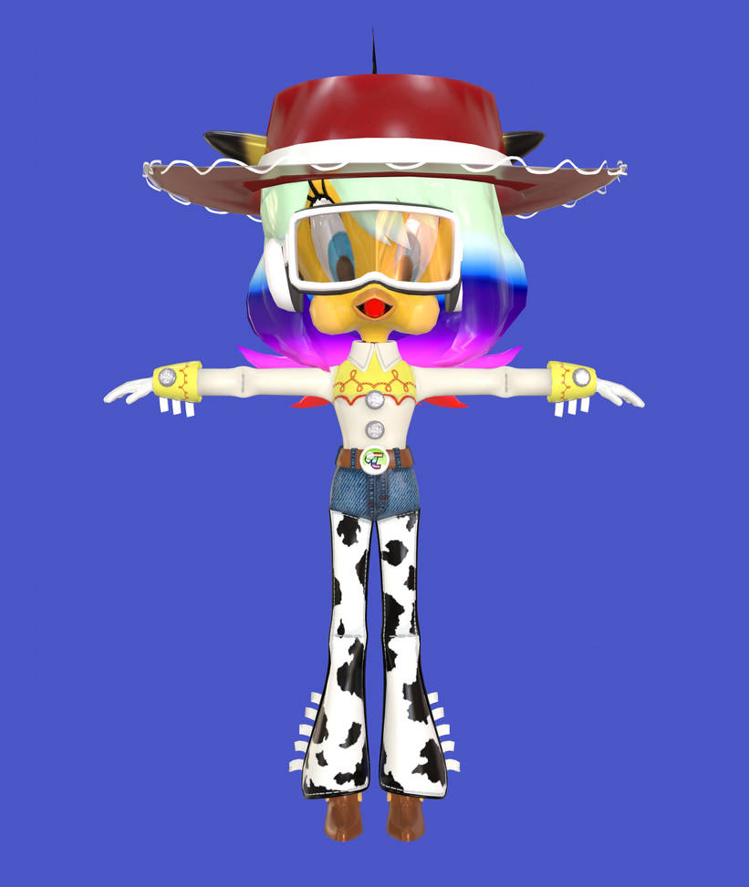 Tweetykachu The Cowgirl (3D Model) (Release) (DL) by DenzelAbaya on ...