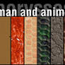 human and animals