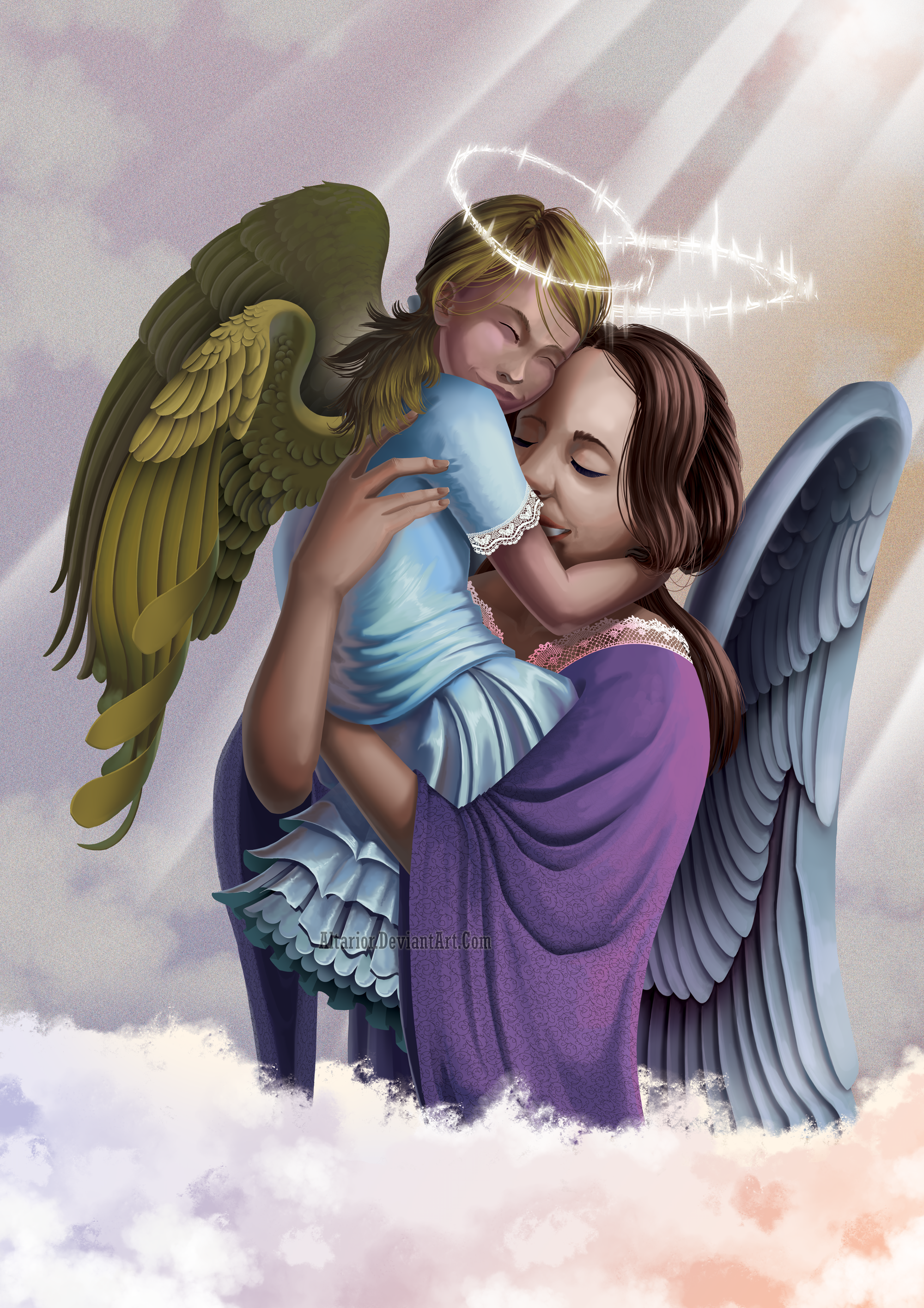 Angel Hugs by Altarior on DeviantArt