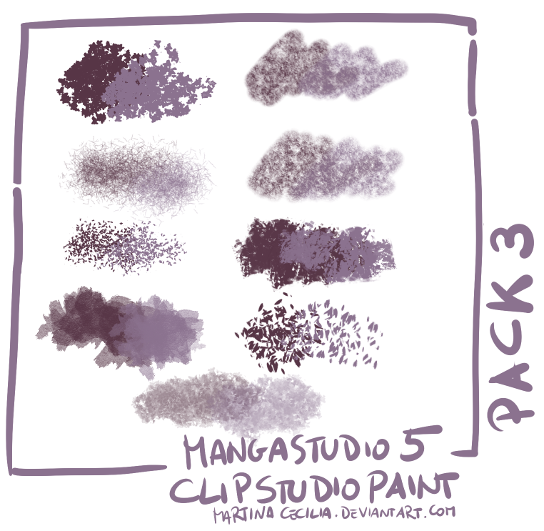 MangaStudio 5 - clip studio paint - brushes pack3