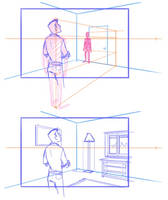 Characters in relation to backgrounds - tutorial