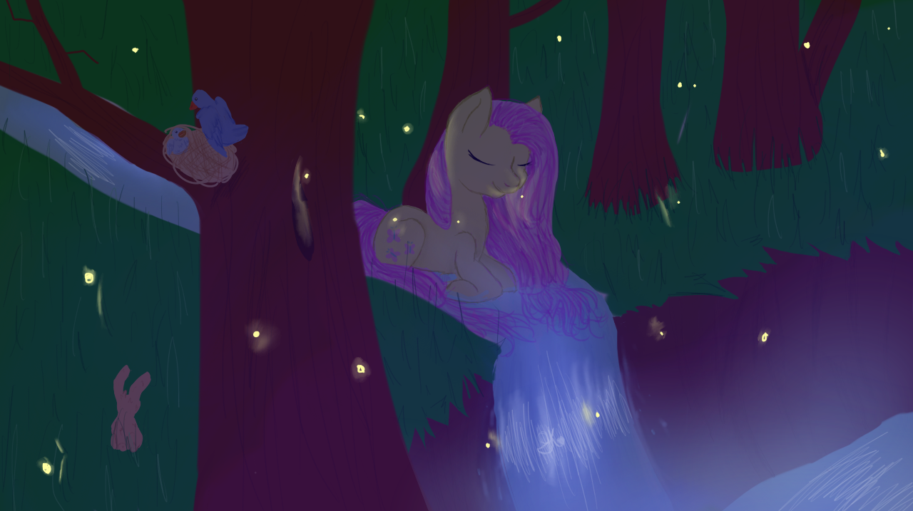 FireFlies at Night by DoughsDoodles on DeviantArt