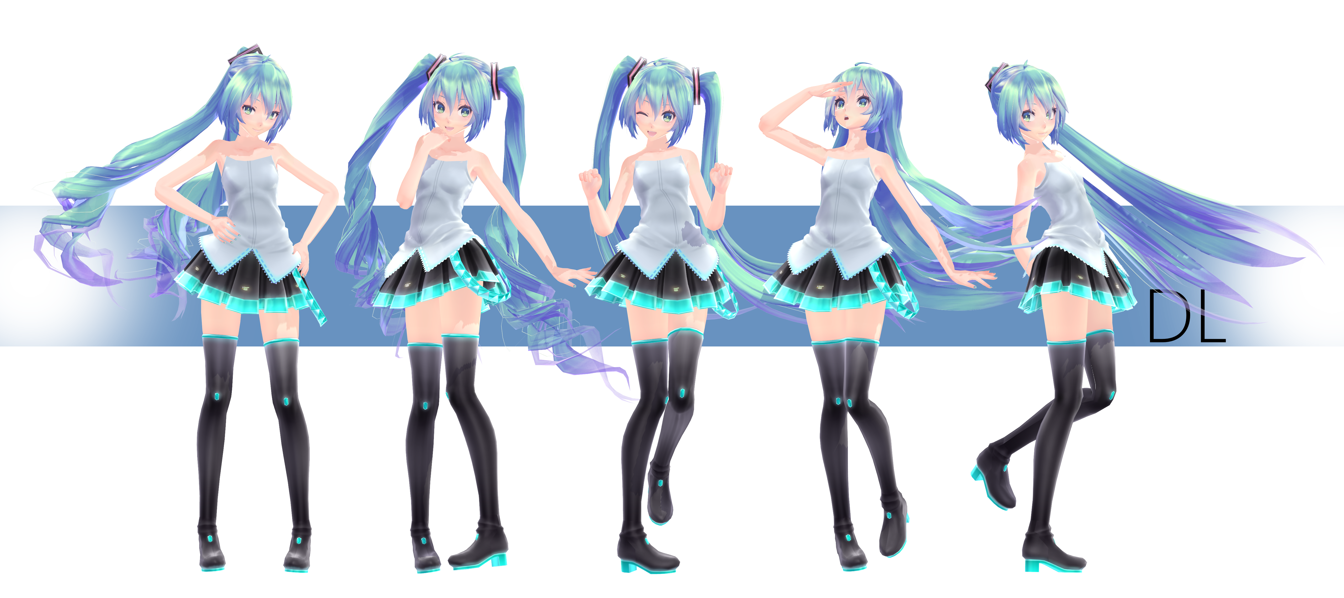 TDA Default Upless Miku [Bonus Models DL!]