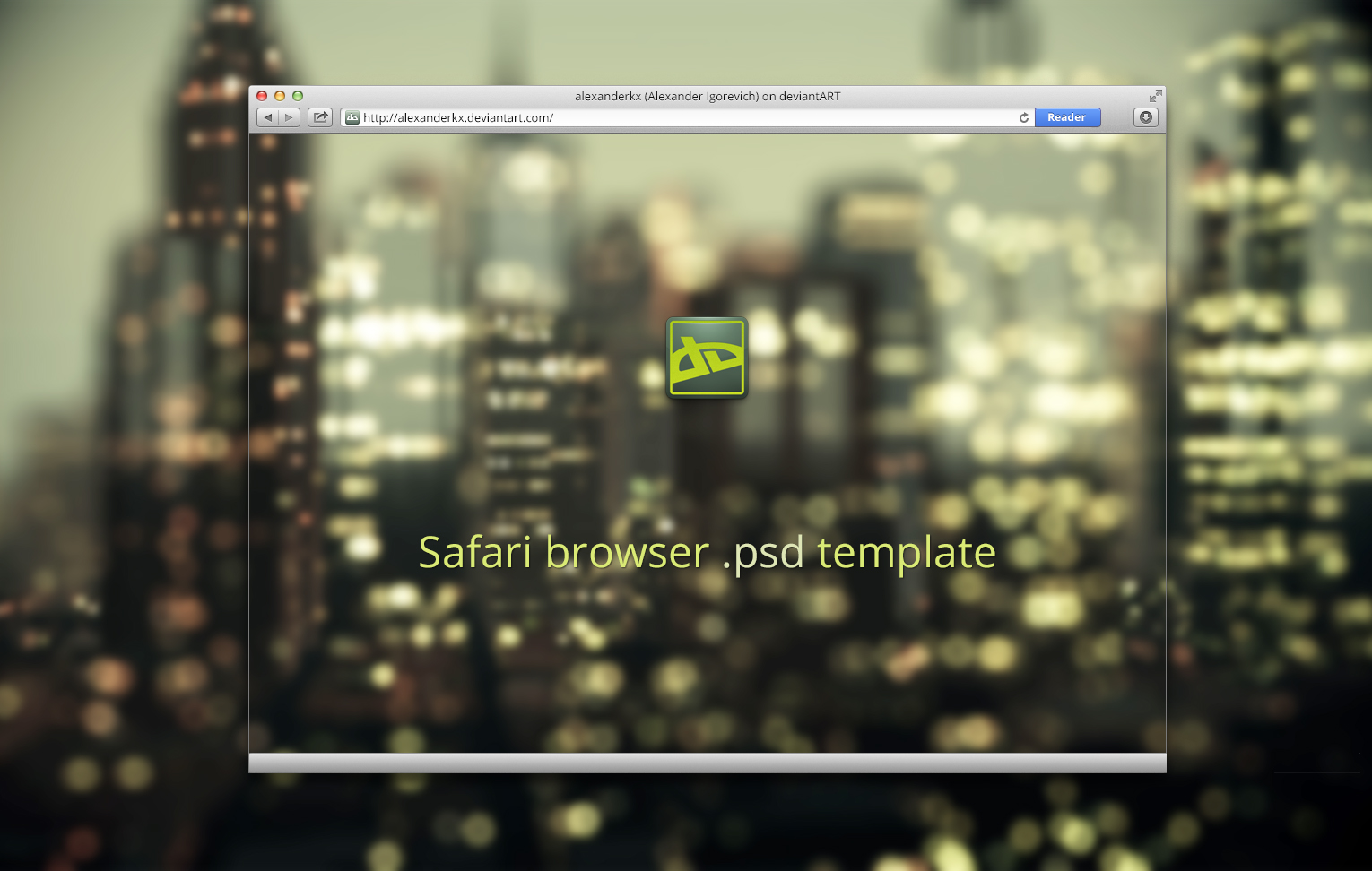 Safari browser psd template