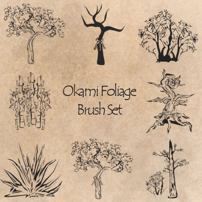 Okami Foliage Brush Set