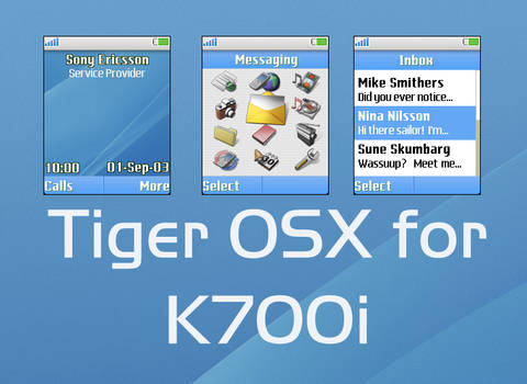 Tiger osx for K700i