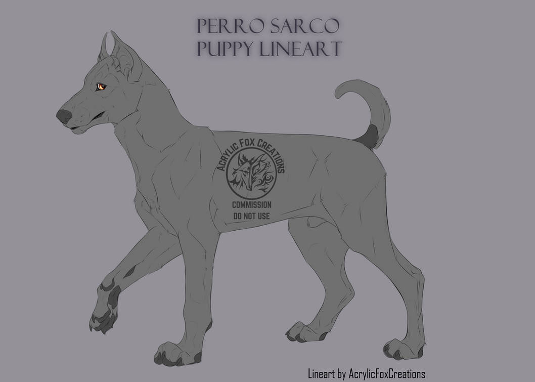 DARPG | BASE | Perro Sarco Puppy Lineart by AcrylicFoxCreations on ...
