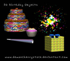 3d Birthday Stock Objects