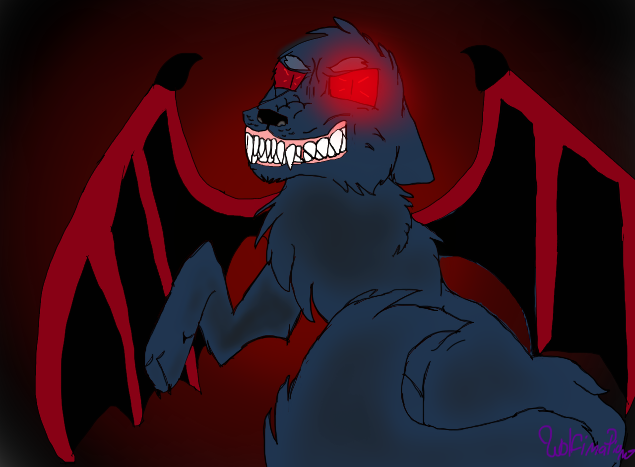 Grinning Wolf by JelBear-Wolfie on DeviantArt