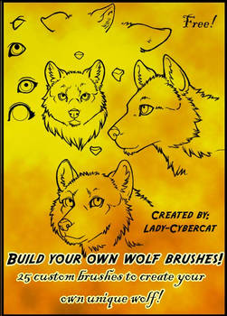 Wolf Clipart Photoshop Brushes