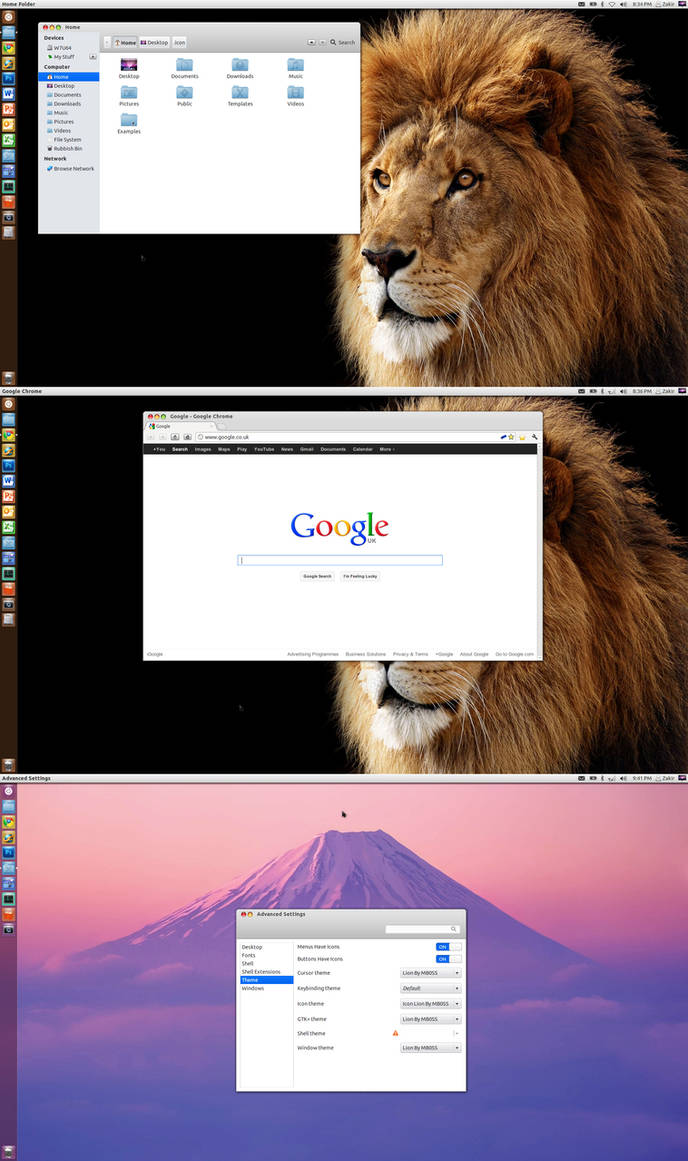mac os x lion icons for ubuntu