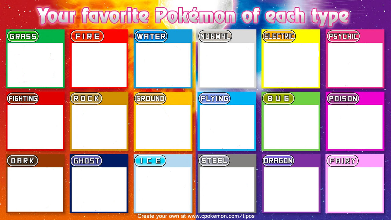 Favorite Pokemon Template