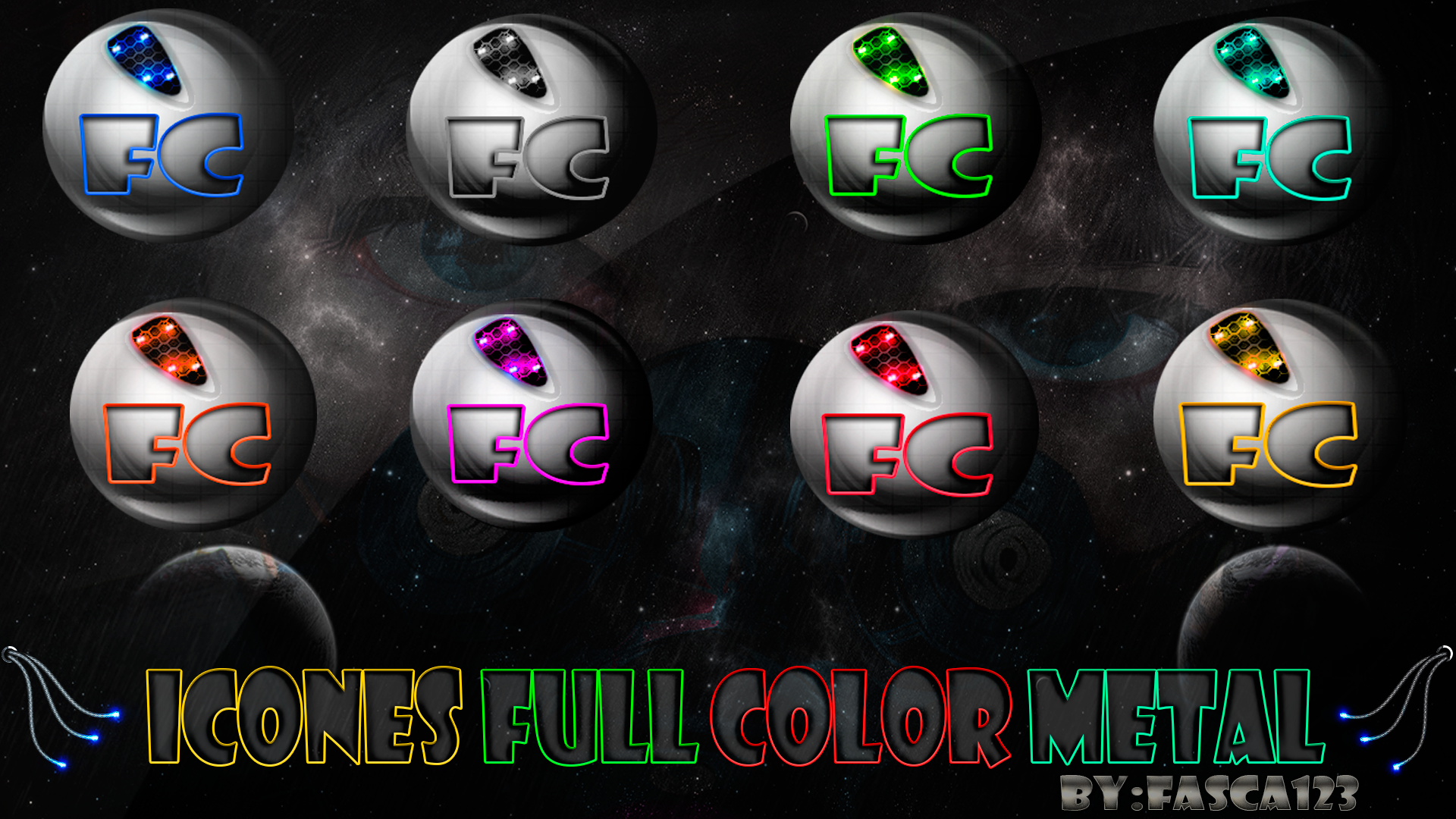 Pack Icones full color metal By: Fasca123