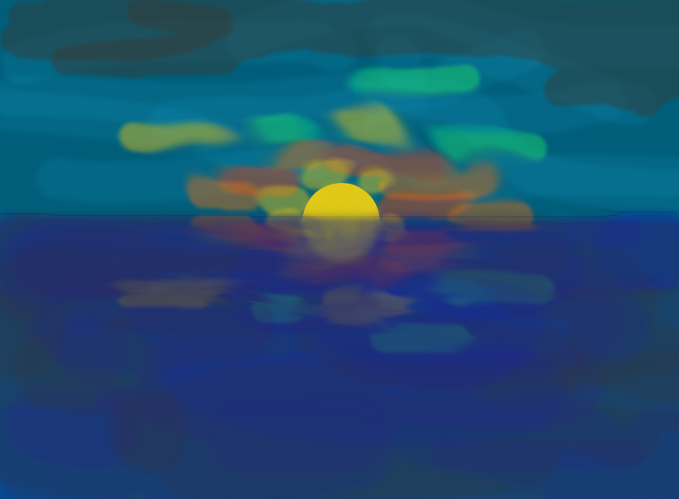 Sunset over the Water by cottagecheese12 on DeviantArt