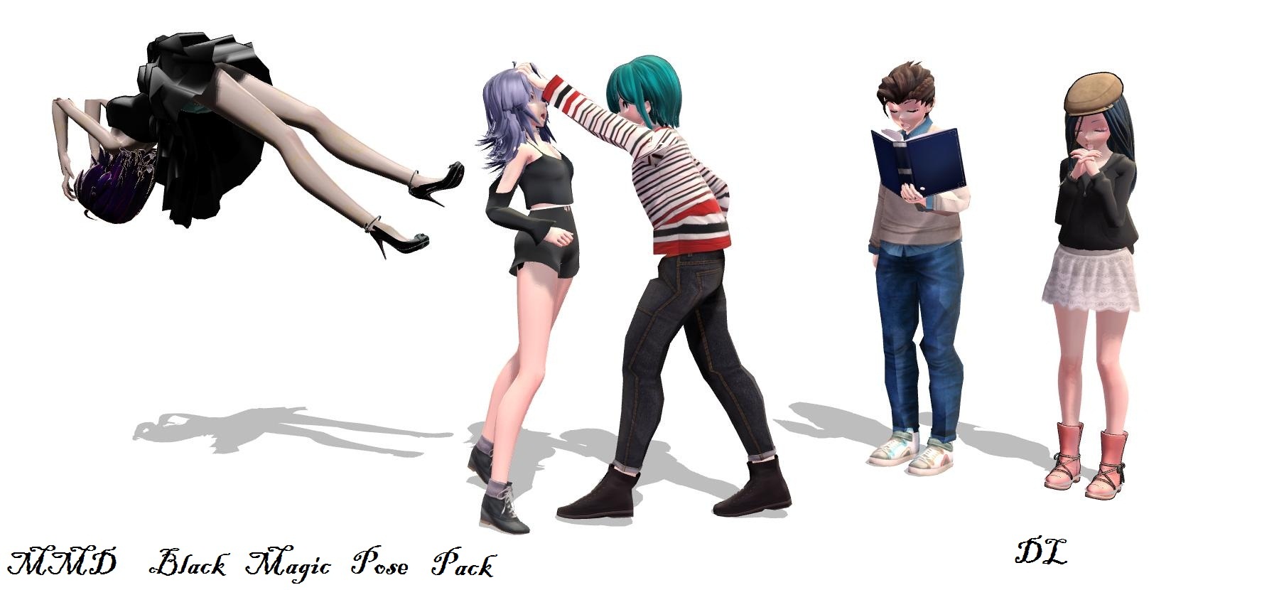 MMD Black Magic Pose Pack DL by MiraDj97 on DeviantArt