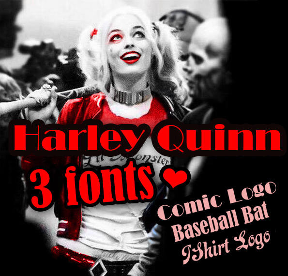 Harley Quinn Pac w/ 3 Fonts// by by on