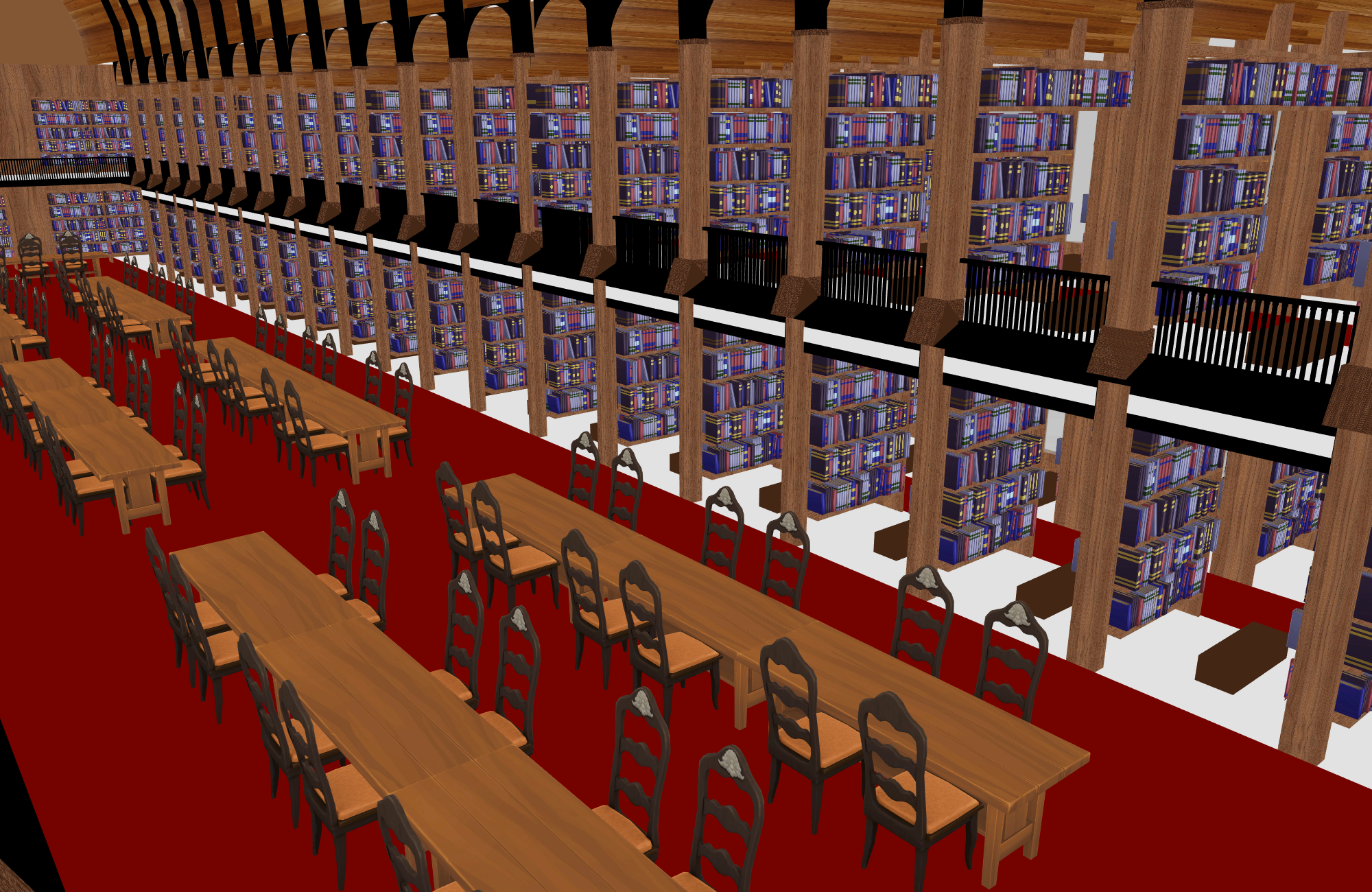 MMD STAGE DL (library, Bibliothque) by xerandis on DeviantArt