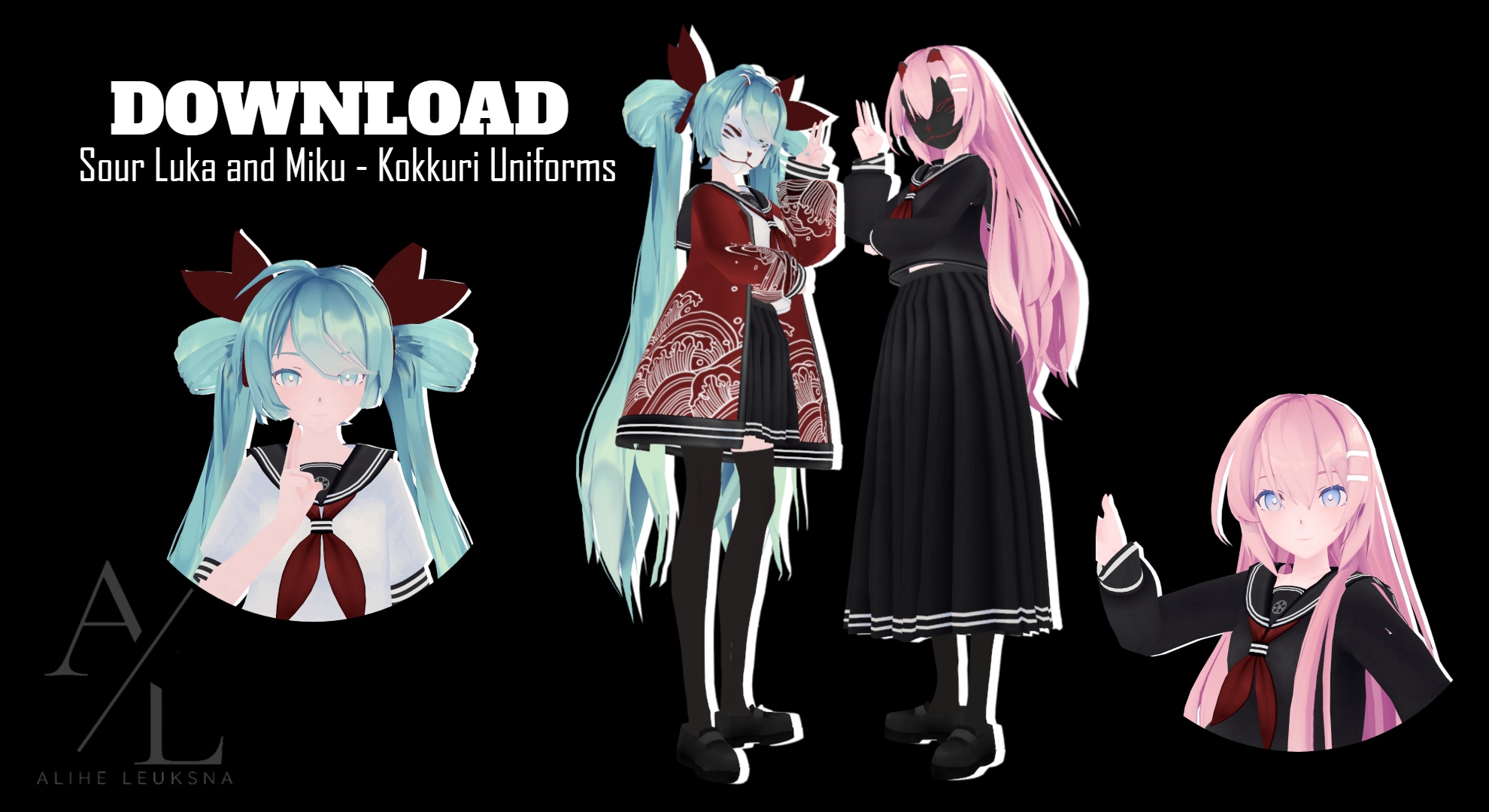 [MMD|DL] Sour Luka and Miku - Kokkuri DOWNLOAD by AliheLeuskna on ...