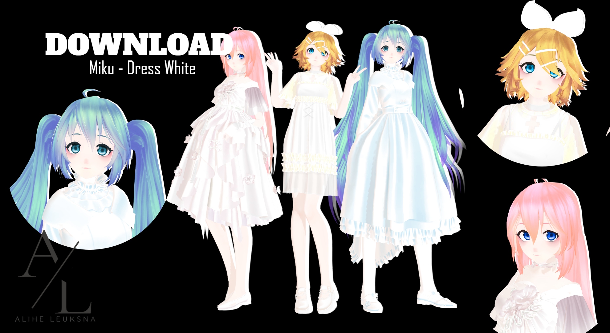 [MMD|DL] TDA Dress White DOWNLOAD by AliheLeuskna on DeviantArt