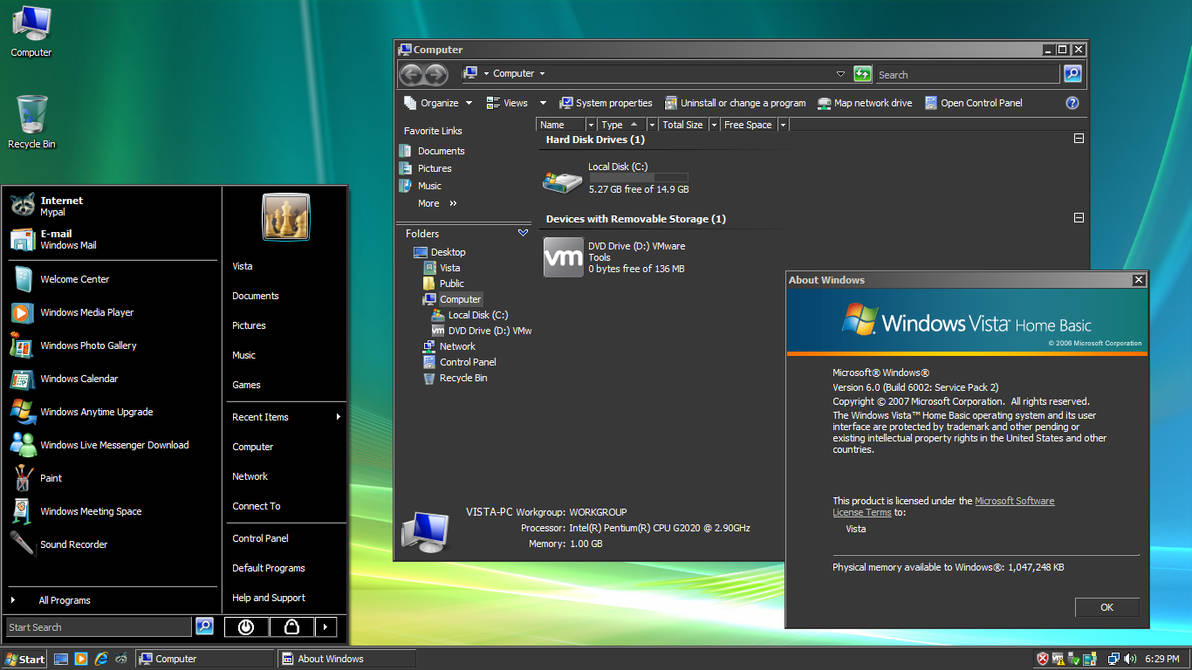 VistaDark V1 Dark Theme for Windows Vista by Hidetoshi6721 on DeviantArt
