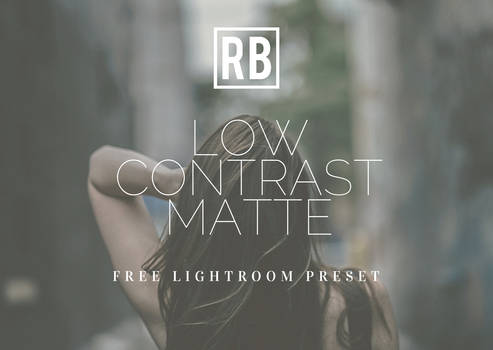 Free Preset Download - Low Contrast Matte