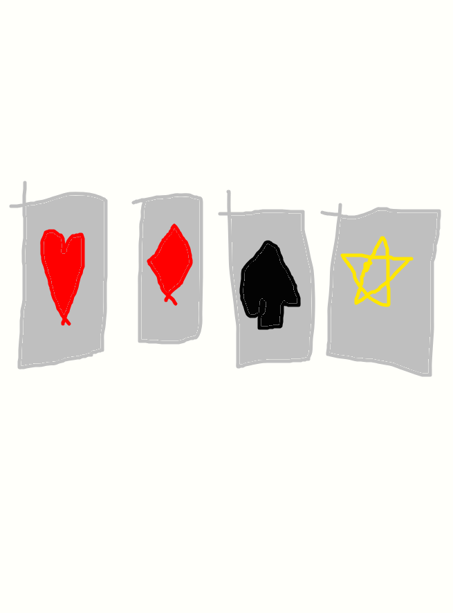 Heart Diamond Spade and Star Card by ihatemyparentsloss on DeviantArt