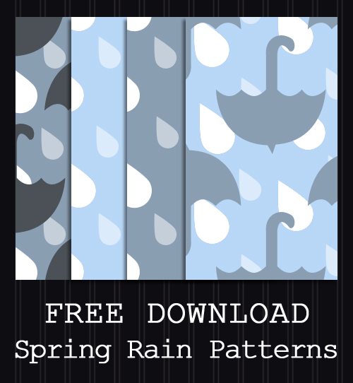 FREE DOWNLOAD - Spring Rain Patterns by PointyHat on DeviantArt