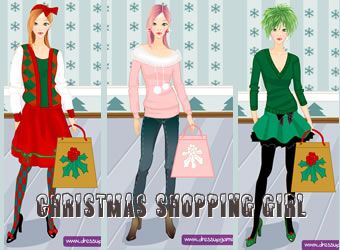 Christmass shoping girl