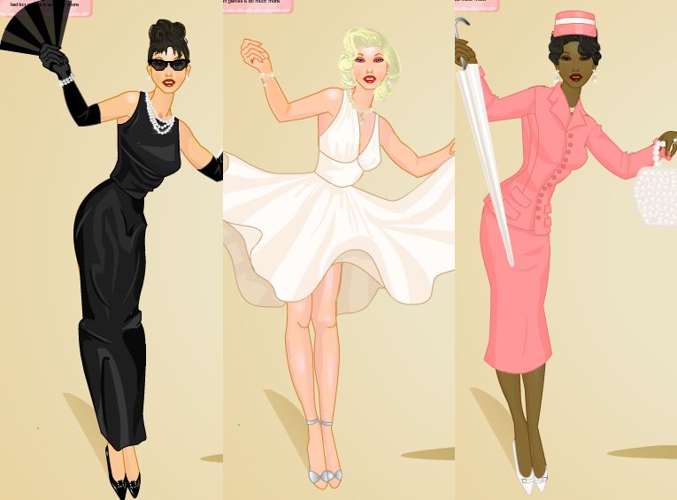 50's fashion dress up game