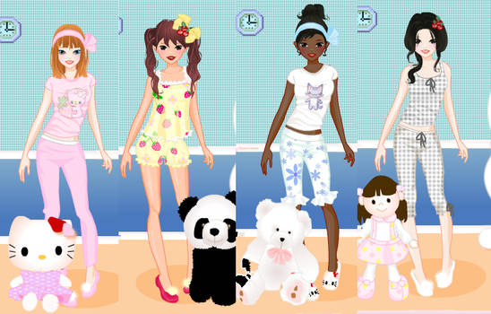 cute pajamas dress up game