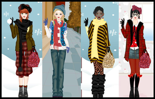 Cozy winter closet dress up