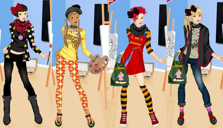 Art student dress up game