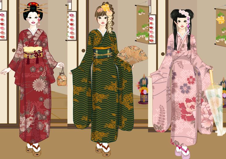 Kimono fashion dress up game