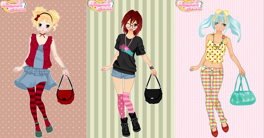 Play Anime school girl dress up game